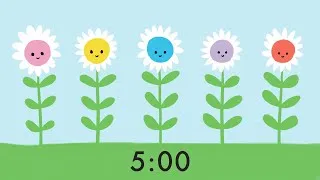 Thumbnail: 5-Minute Growing Flowers Visual Timer 🌸 | Calm Countdown for Home & Classroom