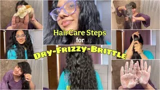 Thumbnail: 😱 Dry-Frizzy to Smooth-Silky HairCare Treatment Steps✨ PurPleKohLMegha