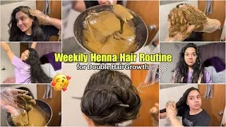 Thumbnail: Finally… Back to 🌿 Henna Hair Routine for Double Hair Growth 🥶 PurPleKohLMegha