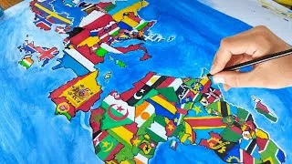 Thumbnail: Europe and Africa Countries 🌍 flag drawing/flag drawing 🗺️ map#flags 