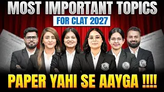 Thumbnail: CLAT 2027 Most Important Topics | All Subjects | High Priority Topics for CLAT 2027