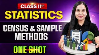 Thumbnail: Census and Sample Methods of Collection of Data class 11🔥| Class 11 Statistics | Pace Commerce