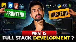 Thumbnail: Full Stack Development Explained | Frontend vs Backend | Complete Beginner Guide (2026)