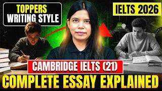 Thumbnail: Cambridge IELTS 21 Complete Essay Explained | IELTS Writing Task 2 | Toppers Writing Style | IELTS