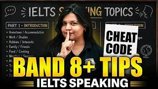 Thumbnail: IELTS Speaking Tips 2026 | Band 8+ Cheat Code | Most Asked Speaking Topics & Answers