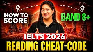 Thumbnail: IELTS Reading Cheat Code 2026 | Score Band 8+ with Proven Reading Strategy