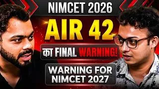 Thumbnail: NIMCET Topper Interview 🎯 AIR 42 Ne Bataya Selection Ka Real Secret