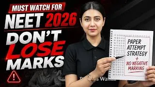 Thumbnail: RE-NEET 2026 🚨 Final Paper Attempt Strategy by Tulika Ma'am🔥 | Fast + Accurate | No Negative Marking