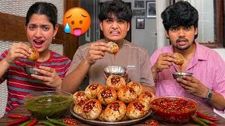 Thumbnail: Spicy Pani Puri Eating Challenge With Sibling 😱