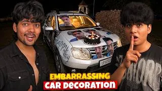 Thumbnail: I Surprised My Brother with Awkward Car Decoration 😱