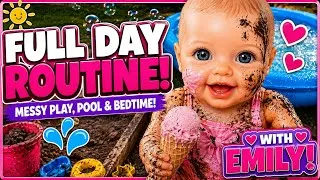 Thumbnail: Silicone Baby FULL Day Routine— Messy Play, Pool & Bedtime! ☀️💦
