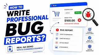 Thumbnail: How to Write Professional Bug Reports? | Real QA Demo with E-commerce Example