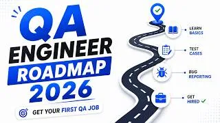 Thumbnail: QA Engineer Roadmap 2026 | Complete Software Testing Roadmap to Get Your First QA Job