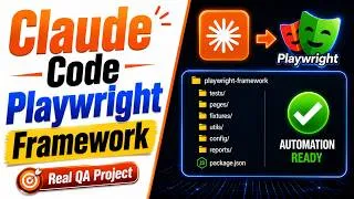 Thumbnail: How to Build a Complete Playwright Test Automation Framework with Claude Code | Real QA Project