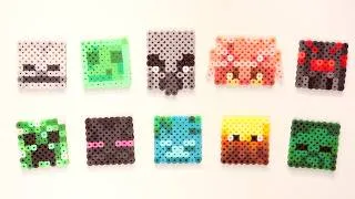 Thumbnail: 10 Easy Perler Bead Minecraft Monsters Keychain Designs