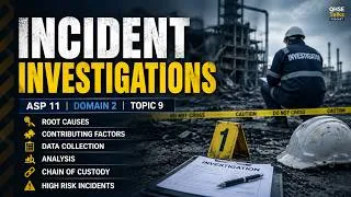 Thumbnail: ASP 11 Domain 2 Topic 9 | Incident Investigations | Root Cause Analysis &Chain of Custody