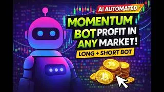 Thumbnail: Delta-Neutral Momentum Crypto Bot 🤖 | Profit in ANY Market (Long + Short Strategy) - Qbots