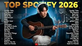 Thumbnail: 🎶Best Spotify Hits 2026 | Top Viral TikTok English Songs 🤍 Chill Acoustic & Positive Vibes Playlist