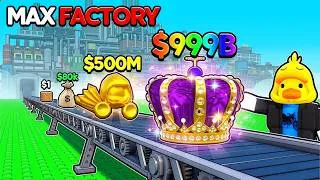 Thumbnail: I Spent 24 HOURS Building MAX LEVEL Factories in Roblox! (FULL MOVIE)