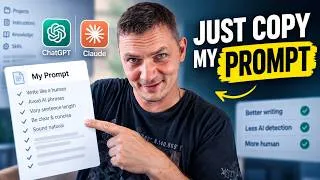 Thumbnail: ChatGPT & Claude Prompt to Write Like a Human (Copy it)