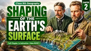 Thumbnail: Shaping of The Earth's Surface | New NCERT Class 9 in Animation ( Hindi ) | Full Chapter 2026-27