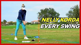 Thumbnail: World No.1 "Nelly Korda" Iron-Hybid-Wood-Driver Swings & Slow Motions