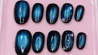 Thumbnail: DIY Cat Eye Press On Nails| Nail Art Tutorial For Beginners💅|Wait for the final look | easy nail art