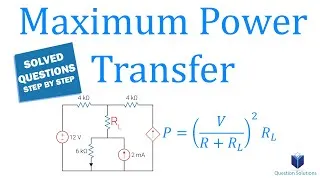 Thumbnail: How to Find Maximum Power Transfer | Engineering Circuit Analysis | (Solved Examples)