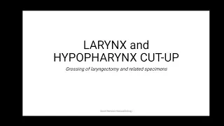 Thumbnail: Grossing/macroscopic examination/cut-up of laryngeal and hypopharyngeal specimens