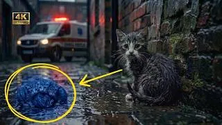 Thumbnail: In Heavy Rain, a Kitten Chose One Human to Save Its Family #cat #rescue #kitten #mothercat