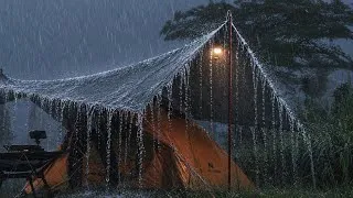 Thumbnail: 🏕AMAZING CAMPING IN SUPER HEAVY RAINSTORM AND THUNDER ⛈️EXSTREAM WEATHER HIT BY RAINSTORM