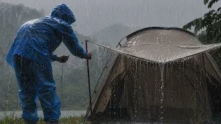 Thumbnail: AMAZING HEAVY RAIN ‼️ CAMPING IN VERY HEAVY RAIN NEAR LAKE || RELAXING RAIN CAMPING 