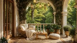 Thumbnail: Morning Coffee In The Forest - Cozy Smooth Jazz On A Beautiful Garden Terrace For Calm Mornings