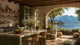 Thumbnail: Rustic Kitchen Morning Jazz - Cozy Home Ambience With Fresh Flowers, Mountain Views For Slow Living