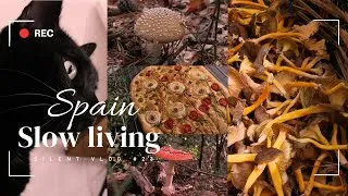 Thumbnail: Focaccia garden art ASMR recipe. Autumn cooking no talking relaxing. Slow living silent vlog Spain.