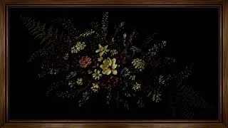 Thumbnail: 4K Silent Tv Art | Moody Floral Bouquet | Framed Flower Wallpaper