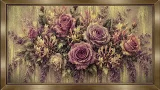 Thumbnail: 4K Silent Tv Art | Purple Flowers | Floral Bouquet | Framed Tv Wallpaper
