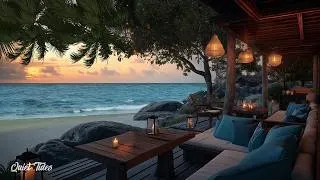 Thumbnail: Cozy Twilight Beach Resort 🌅 ASMR • Calming Ocean Waves, Birds for Stress Relief & Relax