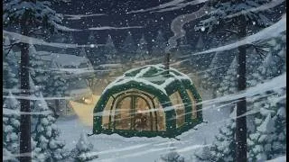 Thumbnail: Setting Up an Inflatable Tent in a Snowstorm Cooking & Camping Alone | Ghibli Style Snowstorm ASMR