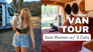 Thumbnail: VAN TOUR: Solo Woman w/ 2 Cats (New Rig!)