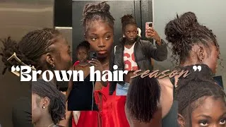 Thumbnail: Dying my locs CHOCLATE BROWN🤎 : loc tour + 2 year update *no bleach*