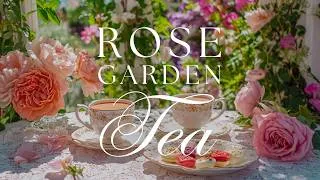 Thumbnail: Rose Garden Tea • Summer Teatime Ideas & Inspiration • Relaxing Piano Music • TV Frame Background