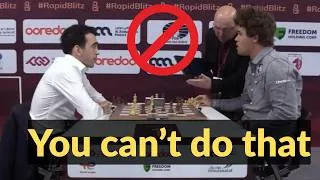 Thumbnail: When the arbiter warned Magnus Carlsen