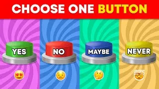 Thumbnail: Choose One Button! YES or NO or MAYBE or NEVER Edition 🟢🔴🟡🟣 Quiz Luna