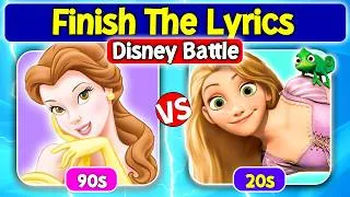Thumbnail: Finish The Lyrics Battle 🎤🔥 | 90s Disney vs 20s Disney (Only TRUE Fans Win!)