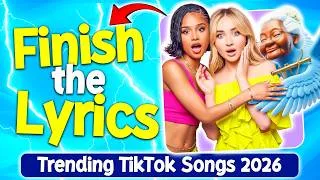 Thumbnail: Can you Finish The Lyrics? 🎶🔥 Trending TikTok Songs in 2026 | Viral Music Quiz ❤️