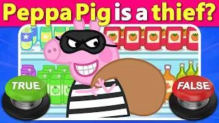 Thumbnail: Peppa Pig True or False Quiz 🐷🔥 Can You Get Them All Right? ⭕❌ | Quiz DingDong