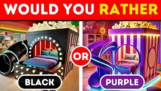Thumbnail: Would You Rather - BLACK or PURPLE 🖤💜@DailyQuizYT @QuizBlitz_
