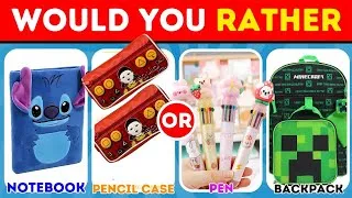 Thumbnail: 💖 Would You Rather - School Supplies & Stationery Edition 🎨📓📐@DailyQuizYT @QuizBlitz_