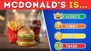 Thumbnail: The Ultimate Fast Food Tier List Challenge 🤤🍕🍗 | Favorite, Yummy or Trash? | Food Quiz 2026